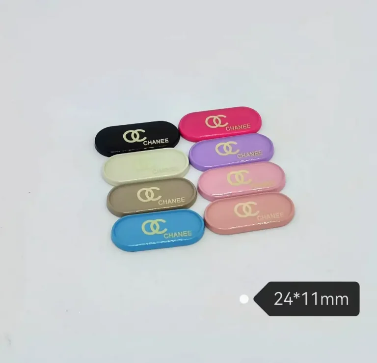 Luxury Double C Metal Enamel Dropping Laser Trendy Versatile Phone Case Patch | 27*11mm