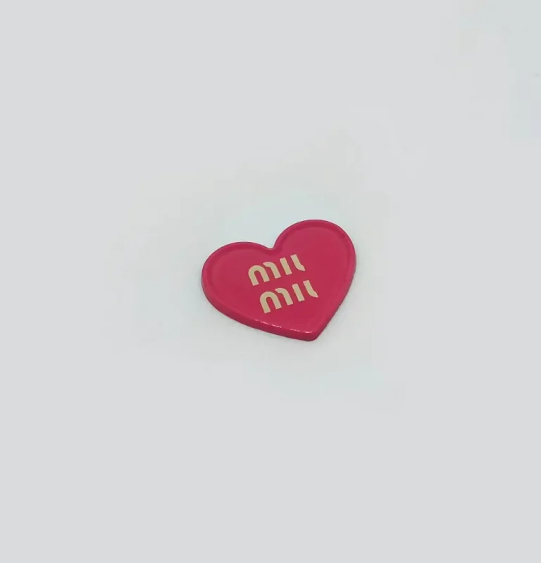 MIU Style Fresh Style Metal Heart Patch Phone Case Charm | 25*21mm