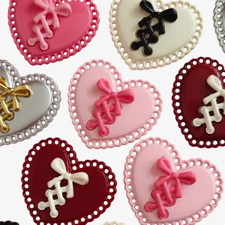 Ribbon - Heart Bowknot, Junk Phone Case Charms - Luxury Designer DIY Decorative Accessories, Resin Charms (43.28mm*38.38mm）