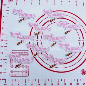 Mid(Iron-on) L-Pink LipStick Sign Patches