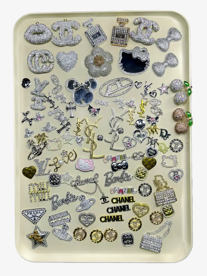 50-100Pcs Mix Gold-Silver Lux Charms