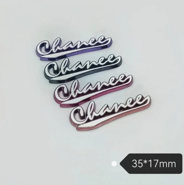 Electroplated Metal Double C Cursive Letter Oil Drop Craft Phone Case Charm | 35*13mm