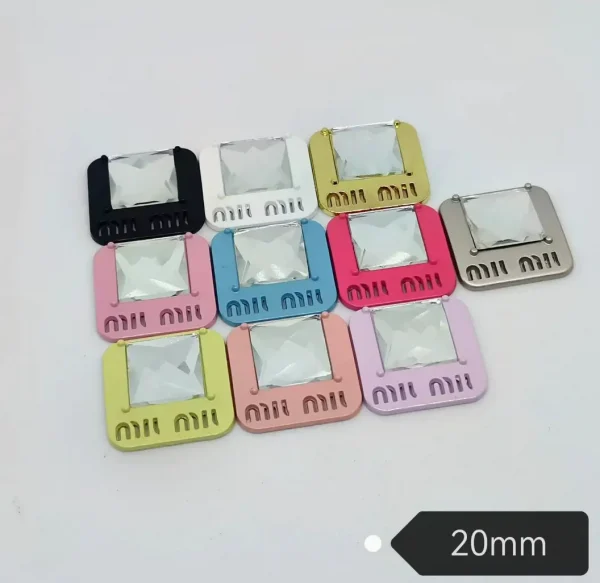 MIU Style Square Big Rhinestone Minimalist Trendy Versatile Phone Case Patch | 20mm