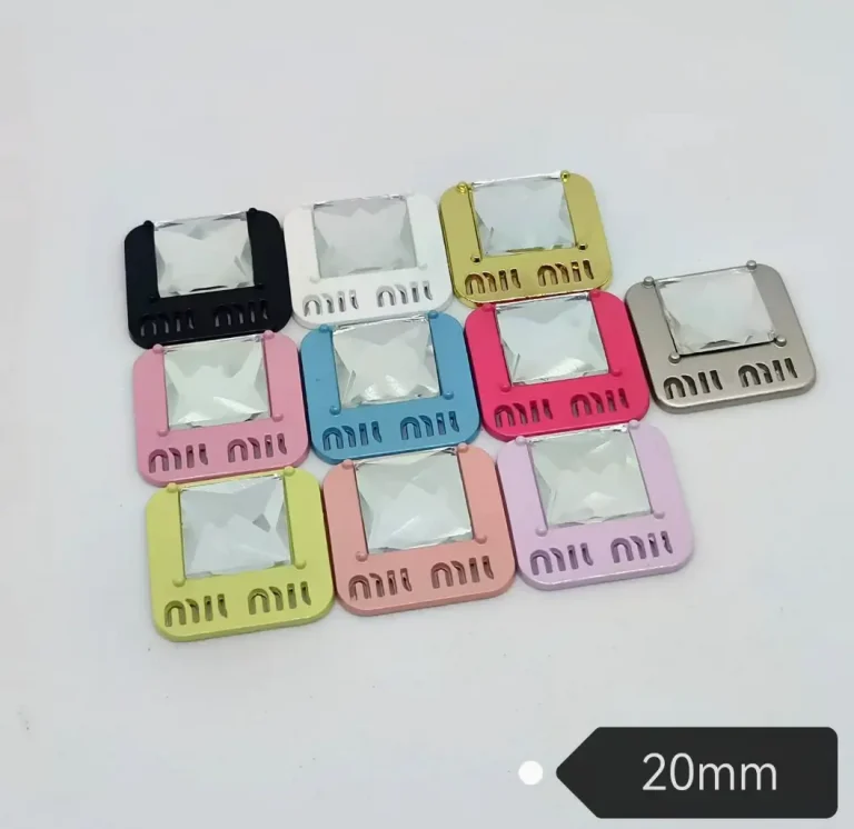 MIU Style Square Big Rhinestone Minimalist Trendy Versatile Phone Case Patch | 20mm
