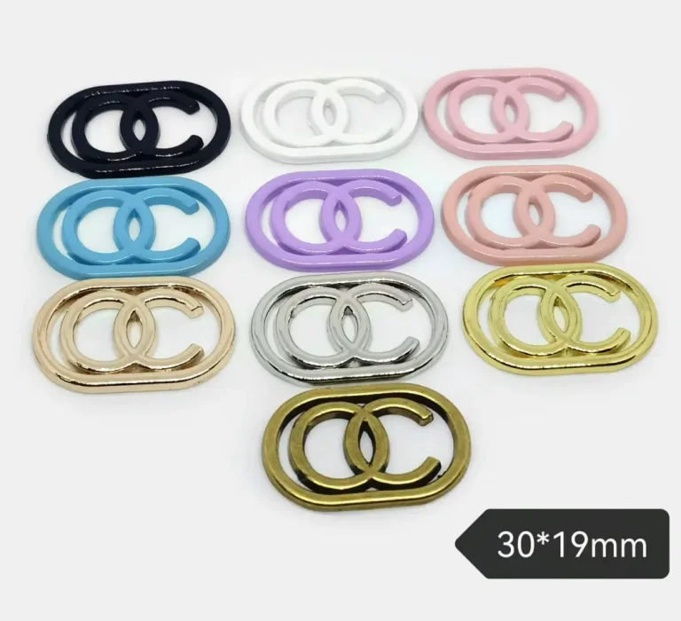 Double C Simple Versatile Metal Patch Phone Case Charm | 30*19mm