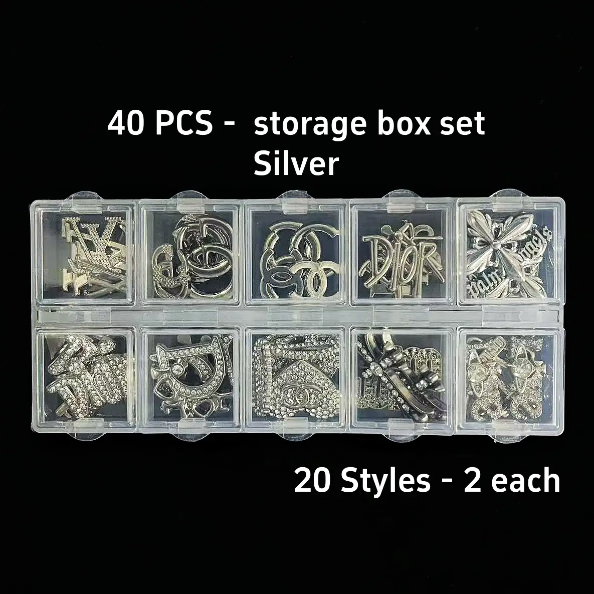 40PCS- Silver MIX Storage Box