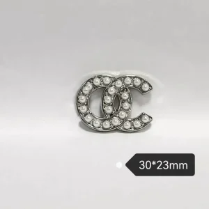 Double C Fully Rhinestone & Pearl Inlaid Premium Hardware Versatile High Texture Phone Case Charm | 30*23mm