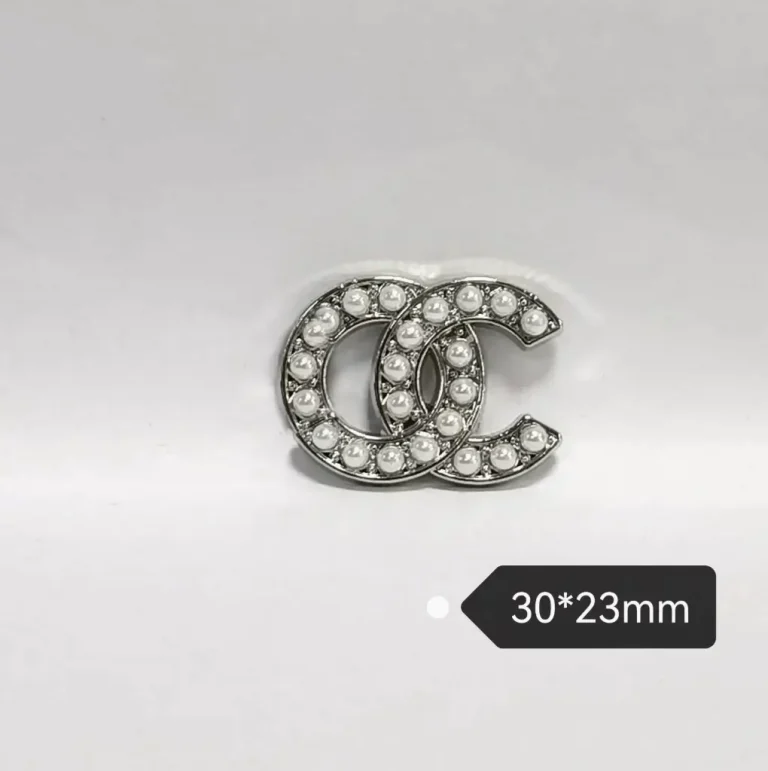 Double C Fully Rhinestone & Pearl Inlaid Premium Hardware Versatile High Texture Phone Case Charm | 30*23mm
