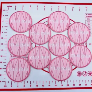 Mid(Iron-on) M- Pink Round Shape Patches