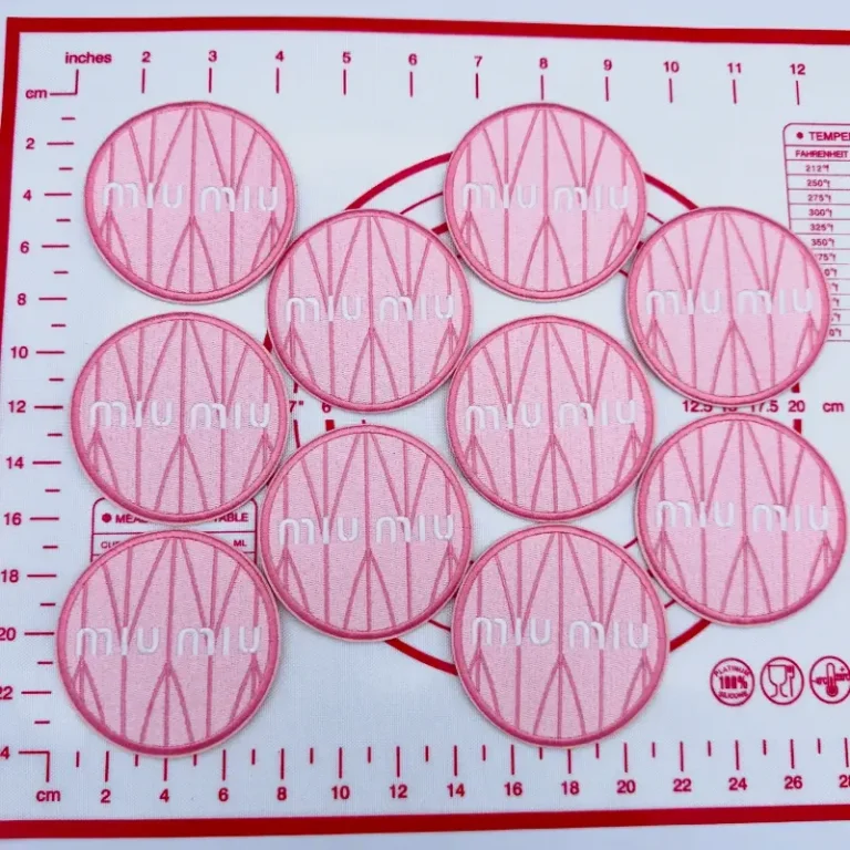 Mid(Iron-on) M- Pink Round Shape Patches