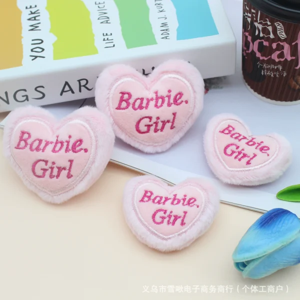 Barbie Girl Plush Heart 65MM x 50MM