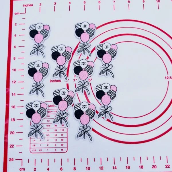 Mid(Iron-on) C-Double C Balloon Shape Patches