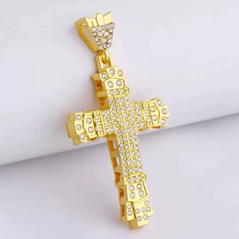 Metal cross with a ring at the top 70MM*38MM