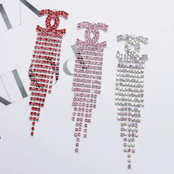 C-Double C Diamond Pendant 26MM*110MM