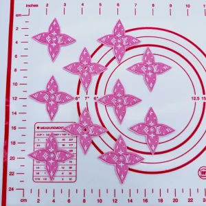 Mid(Iron-on) L- Pink Dart Shape Patches