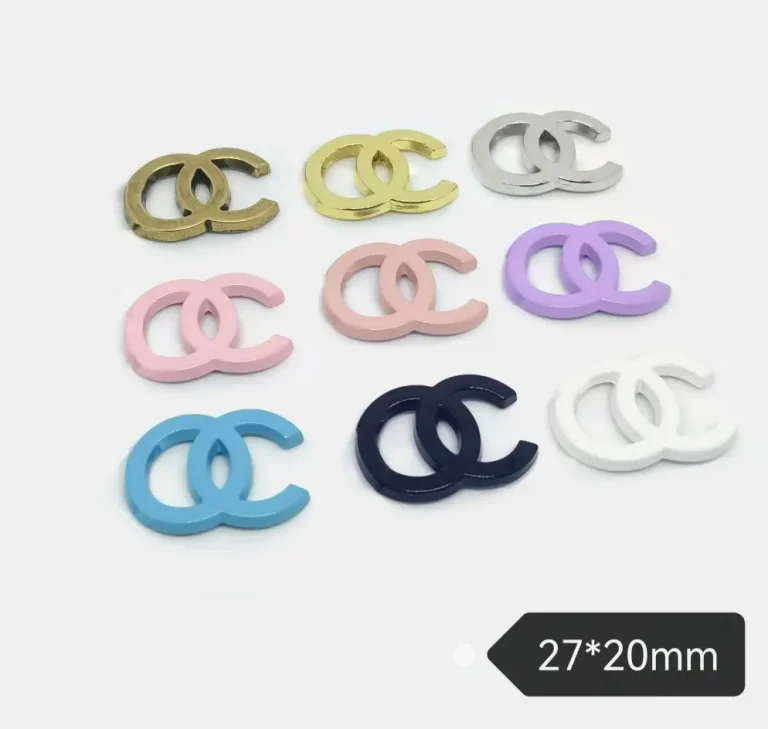 Double C Curved Metal Phone Case Charms | 27*20mm