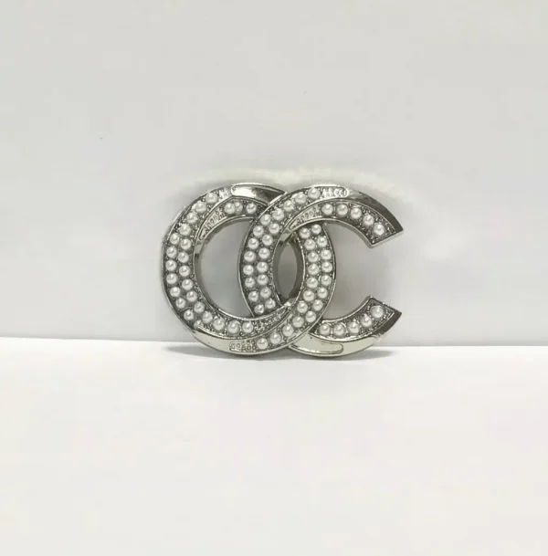 Pearl Inlaid Double C Metal Phone Case Charm | 30*23mm