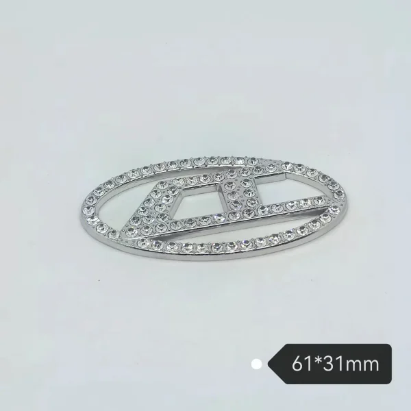D-shaped elliptical with rhinestones 61*31MM