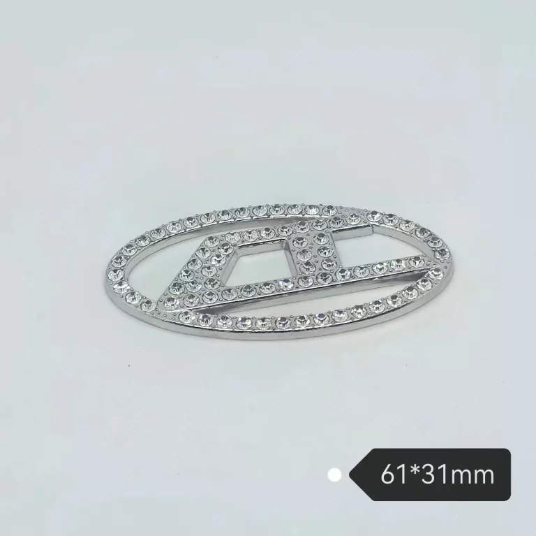 D-shaped elliptical with rhinestones 61*31MM