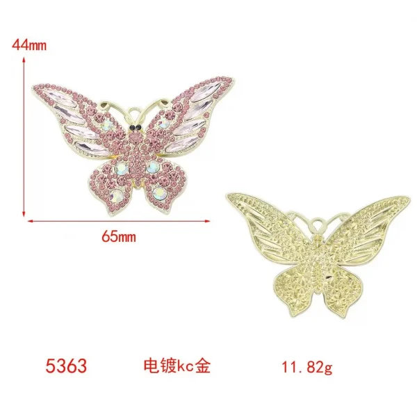 Full-Diamond Butterfly with Flat Back 65MM*44MM