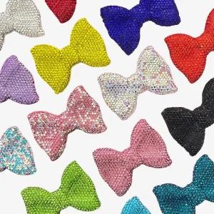 Bow with Rhinestone, Junk Phone Case Charms - Luxury Designer DIY Decorative Accessories, Resin Charms (57.24mm*41.57mm)