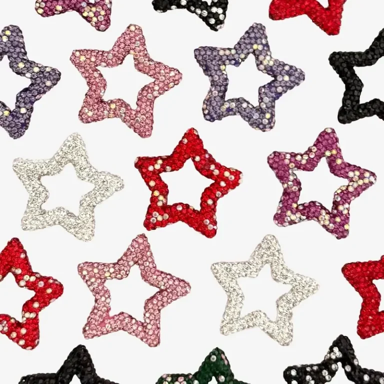 Five - Pointed Star with Rhinestone, Junk Phone Case Charms - Luxury Designer DIY Decorative Accessories, Resin Charms (35.25mm）