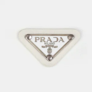 Prada Style Triangle Leather Tag Phone Case DIY Versatile Multi-Color Accessory | 48*30mm