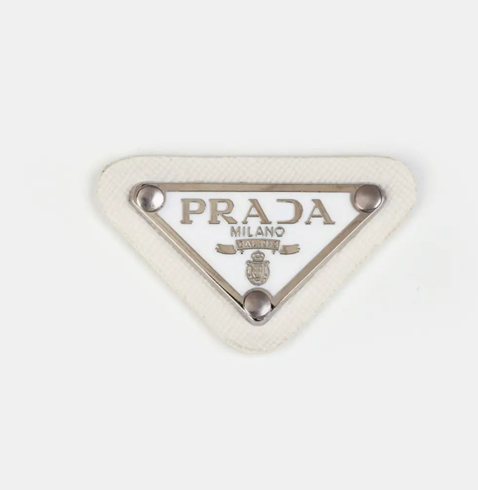 Prada Style Triangle Leather Tag Phone Case DIY Versatile Multi-Color Accessory | 48*30mm