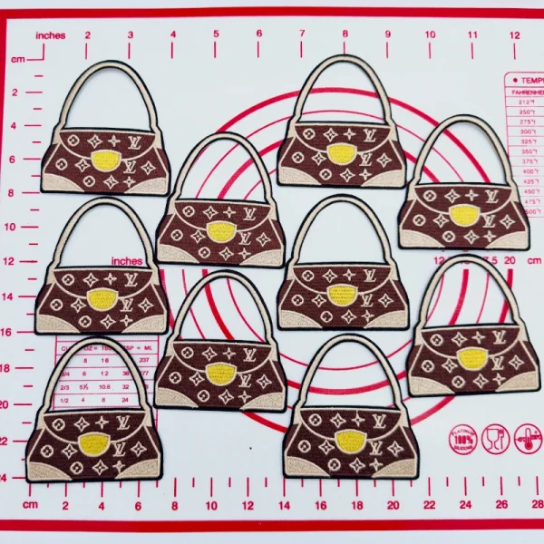 Mid(Iron-on) L-Bag Shape Patches