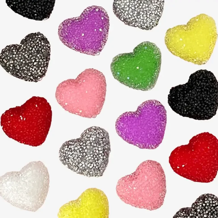 Heart - Shaped Broken Rhinestones, Junk Phone Case Charms - Luxury Designer DIY Decorative Accessories, Resin Charms (26.02mm*23.2mm）