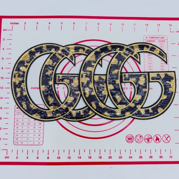Large(Iron-on) GG- Bling Shape Patches