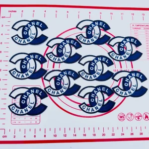 Mid(Iron-on) C-Blue And White Patches