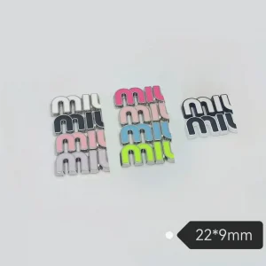 MIU Style Metal Baking Paint Enamel Dropping Macaron Fresh Style Phone Case Patch | 22*9mm
