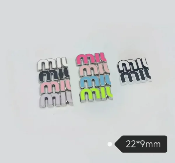 MIU Style Metal Baking Paint Enamel Dropping Macaron Fresh Style Phone Case Patch | 22*9mm