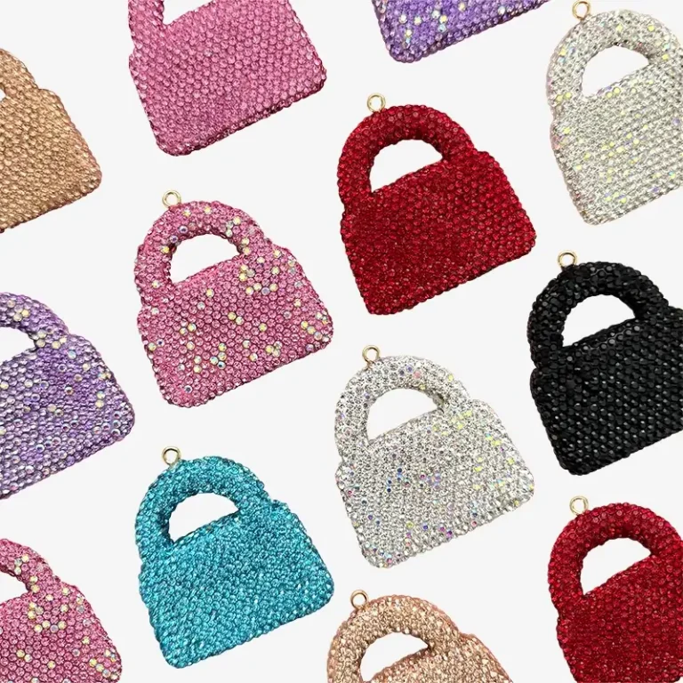 Bag - Shaped with Rhinestone, Junk Phone Case Charms - Luxury Designer DIY Decorative Accessories, Resin Charms (54.77mm*52.56mm）