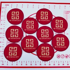 Mid(Iron-on) G- Red Round Shape Patches