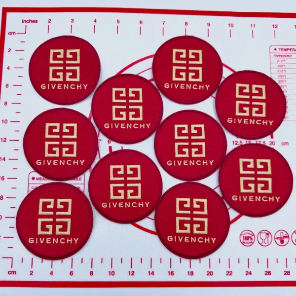 Mid(Iron-on) G- Red Round Shape Patches