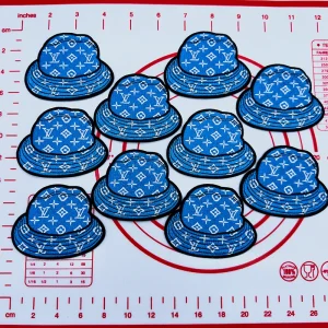 Mid(Iron-on) L- Blue Cat Shape Patches
