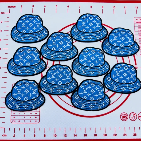 Mid(Iron-on) L- Blue Cat Shape Patches