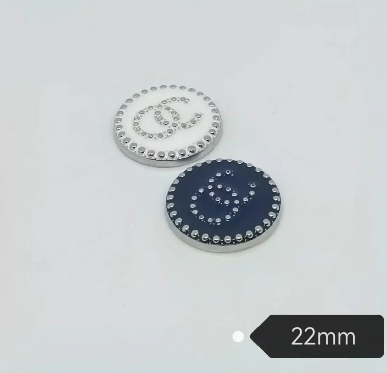Minimalist Versatile Double C Metal Alloy Electroplated Oil Dropping Phone Case Patch | 22mm