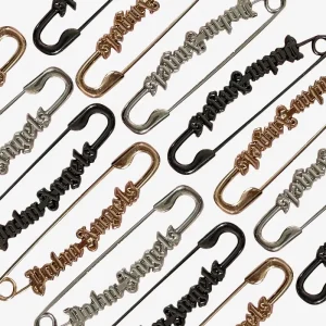 Safety Pin, Junk Phone Case Charms - Luxury Designer DIY Decorative Accessories, Metal Charms (74.45mm*17.76mm)