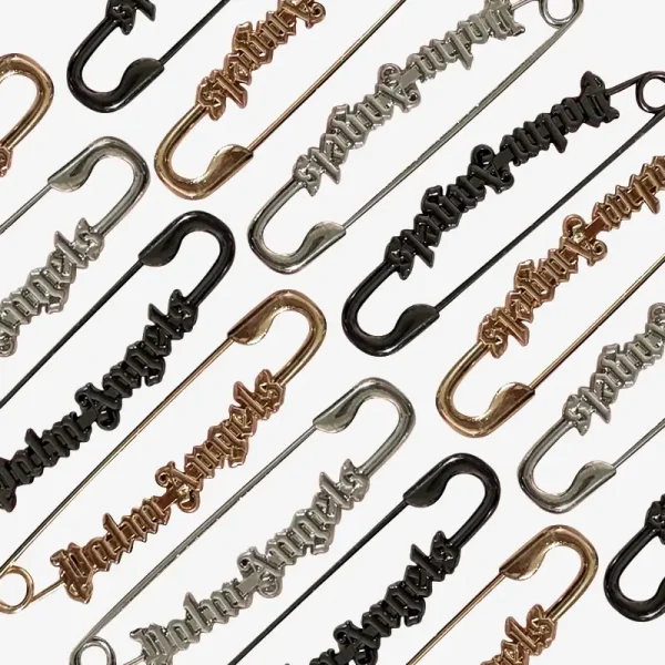 Safety Pin, Junk Phone Case Charms - Luxury Designer DIY Decorative Accessories, Metal Charms (74.45mm*17.76mm）