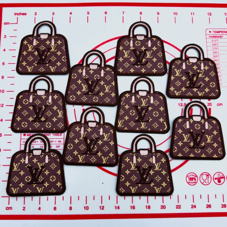 Mid(Iron-on) L-Coffee Bag Shape Patches