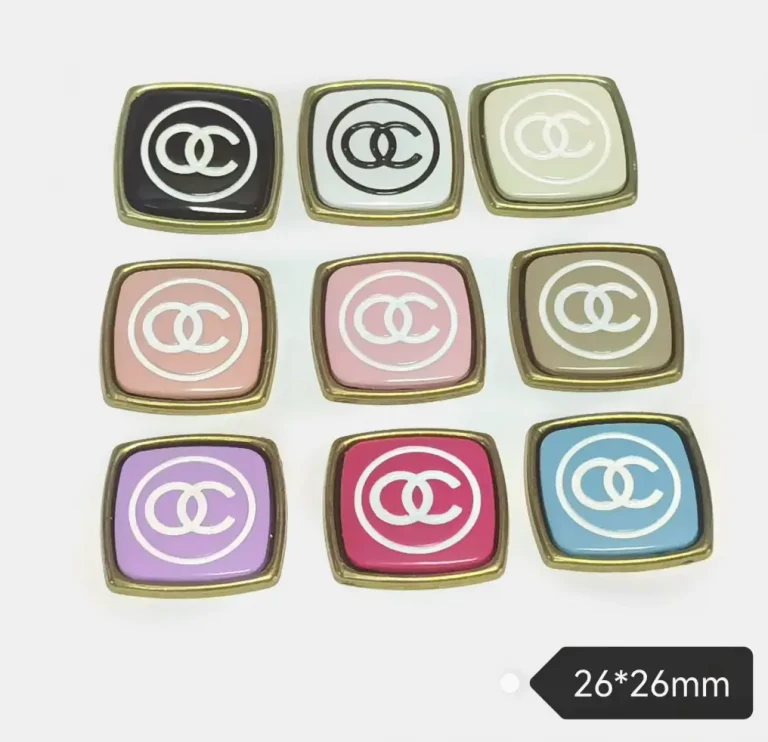 Double C Metal Enamel Macaron & Morandi Color Phone Case Charm | 26*26mm