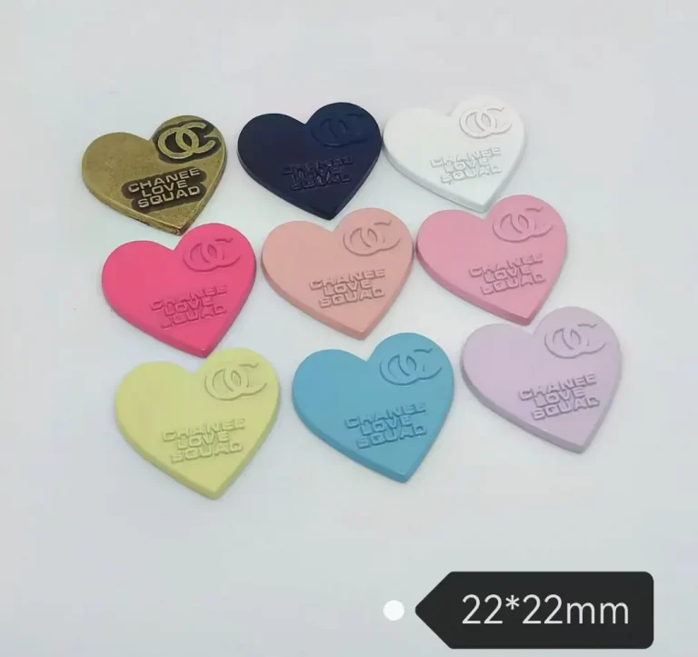 Double C Metal Charms, Trendy & Versatile, Fruit & Macaron & Morandi Colors, Heart Shape for Phone Case | 22mm