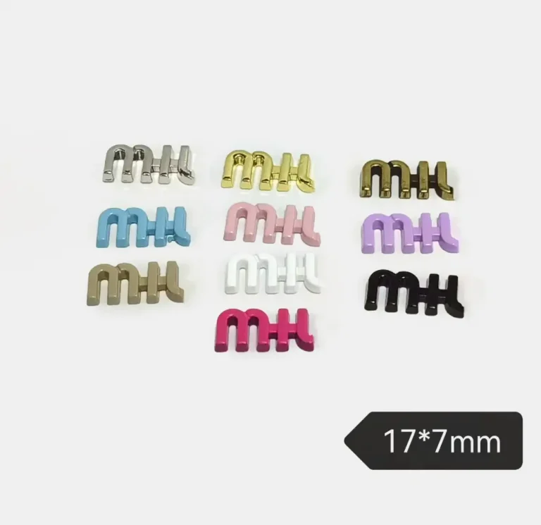 MIU Style Metal Hang Plated Paint Letter Versatile Phone Case Patch | 17*7mm