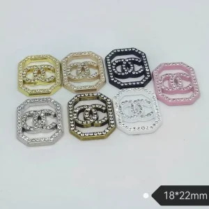Vintage Double C Color Retention Rhinestone Inlaid Alloy Phone Case Charm | 18*22mm