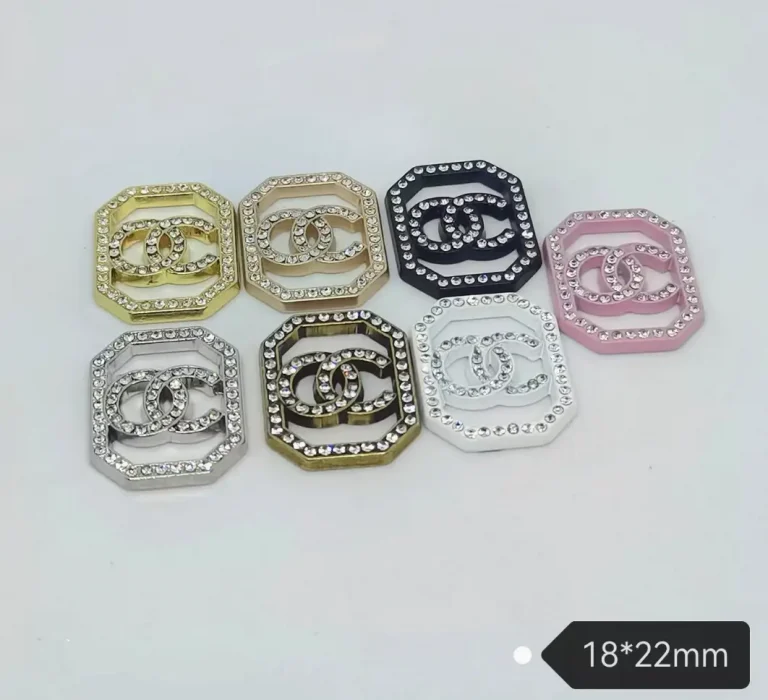 Vintage Double C Color Retention Rhinestone Inlaid Alloy Phone Case Charm | 18*22mm